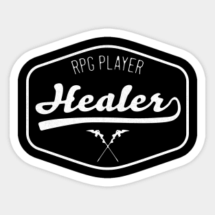 RPG player. MMORPG, JRPG gamers healer druid. Sticker